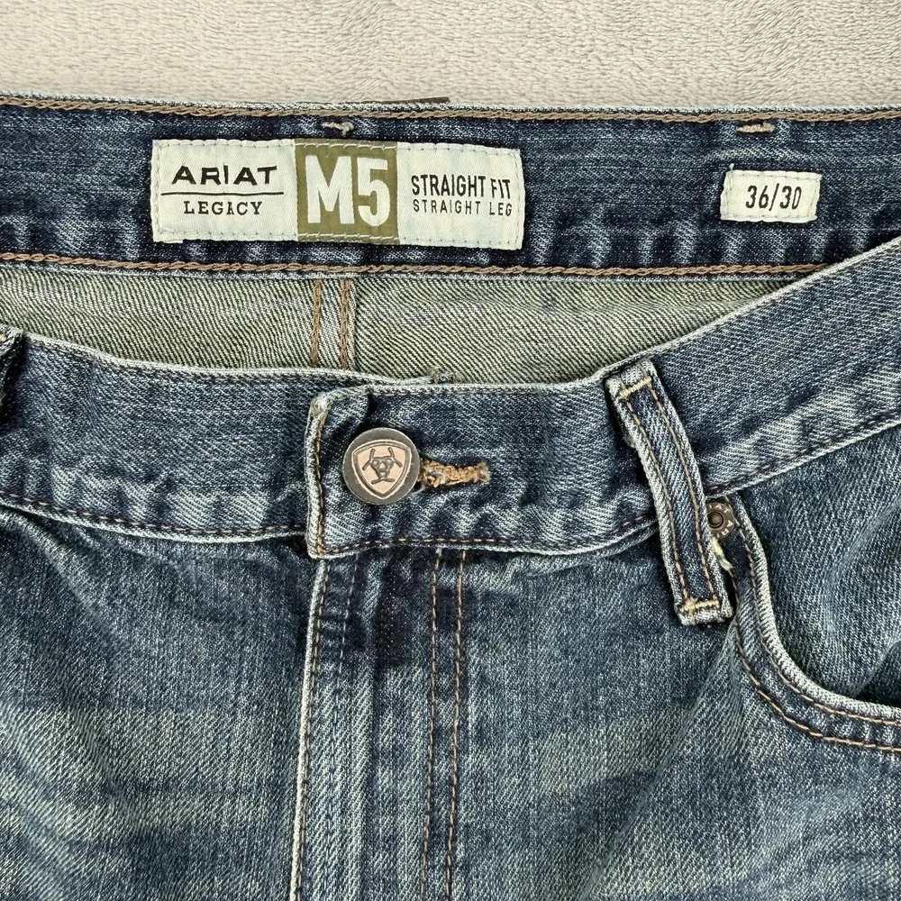 Ariat Legacy M5 Jeans Men's Size 36/30 Straight Fit Straight Leg Western Denim